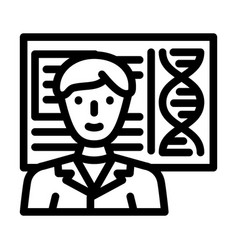 Biomedical Engineer Worker Line Icon