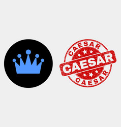 Crown Icon And Scratched Caesar Seal