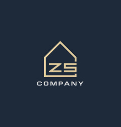 Initial Letter Zs Real Estate Logo With Simple