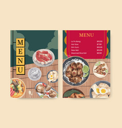 Menu Template With Hong Kong Food