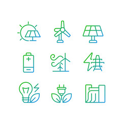 Sustainable Power Sources Pixel Perfect Gradient