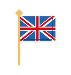 Uk Flag In Pole