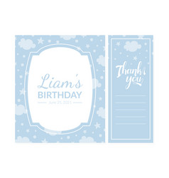 Baby Shower Invitation Card Template Thank You