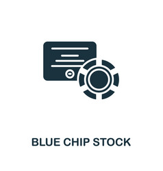 Blue Chip Stock Icon Monochrome Simple Line Stock