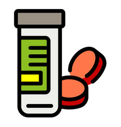 Effervescent Tablets Icon Flat