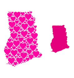 Pink Valentine Pattern Map Ghana