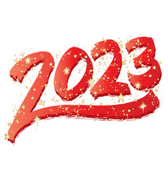 2023 Logo Lettering Numbers Brush Stroke