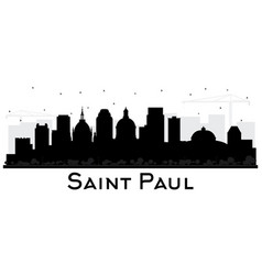 Saint Paul Minnesota City Skyline Silhouette