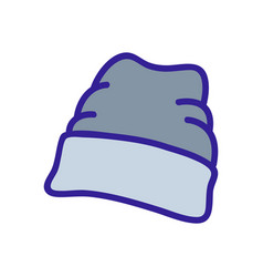 Wide Lapel Beanie Icon Outline