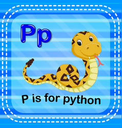 Flashcard Letter P Is For Python