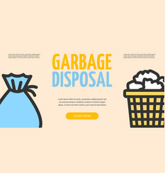 Garbage Disposal Recycle Concept Horizontal