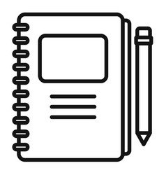 Notebook Project Icon Outline Business