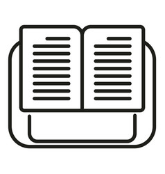 Research Book Icon Outline Digital Report