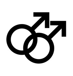 Gay Symbol In Simple Outline Black Color Design