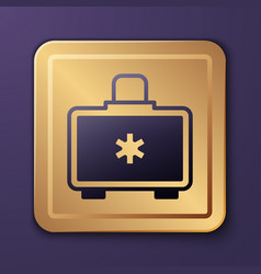 Purple First Aid Kit Icon Isolated On