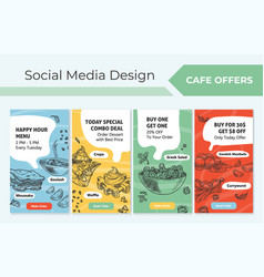 Cafe Offer Social Media Story Set Special Deals