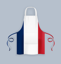 Realistic Detailed 3d France Flag Kitchen Apron