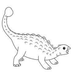 Ankylosaurus Coloring Page Cute Flat Dinosaur