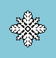 Pixel Art Snowflake Icon Cartoon