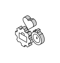 Work Free Time Isometric Icon