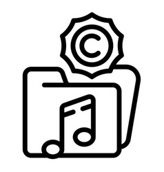 Folder Music Law Icon Outline Copyright