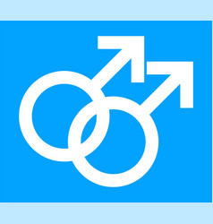 Gay Symbol In Blue Color Background Sexual