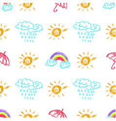 Seamless Pattern Childrens Drawings With Wax