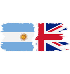 Uk And Argentina Grunge Flags Connection