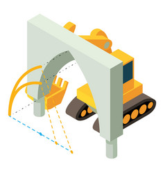 Construction Work Icon Isometric Crawler