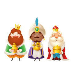 Cute Three Wise Men With Gifts Celebrate Epiphany