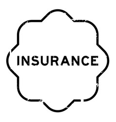 Grunge Black Insurance Word Rubber Seal Stamp