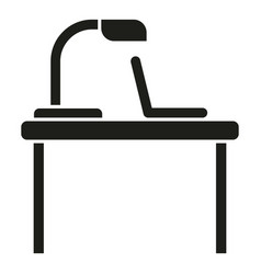 Home Laptop Desk Icon Simple Online Work