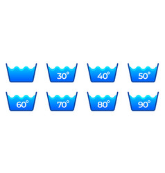 Machine Wash Temperature Icon Simple Pictogram