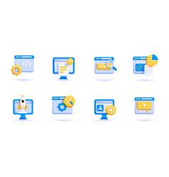 Modern 3d Blue Icons 2