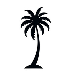 Palm Tree Silhouette Icon Tropical Black Jungle