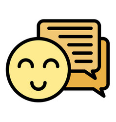 Emoji Chat Icon Flat