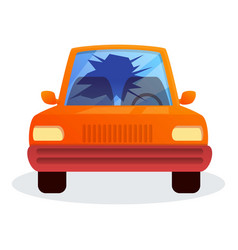 Broken Car Window Icon Cartoon Style