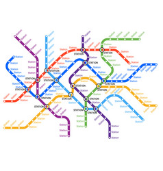 Metro Underground And Subway Lines Transport Map