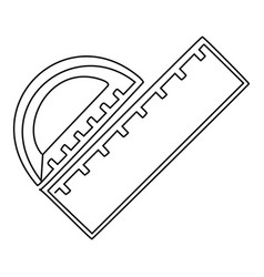 One Line Drawing Of A Arch Ruler Stationary