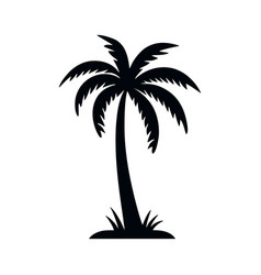 Palm Tree Silhouette Icon Tropical Black Jungle