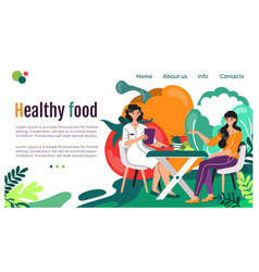 Two Women Discuss Nutrition At A Health Food