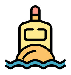 Sea Ship Icon Flat