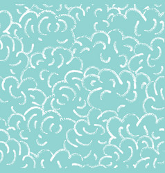 Drawn Foam Clouds Turquoise Repeat Pattern