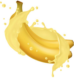 Banana Fruit Splash Composition