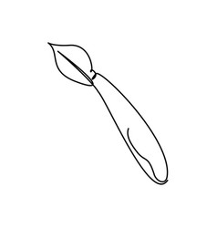 Single Line Drawing Of A Dip Pen Stationary