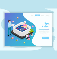 Spa Salon Isometric Landing Page