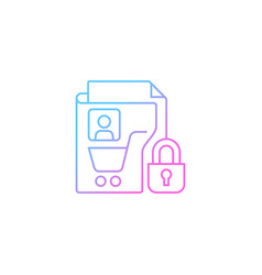 Consumer Data Privacy Gradient Linear Icon