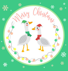 Happy Geese Lover Merry Christmas With Light