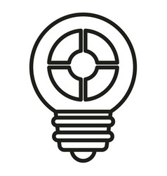 Research Bulb Icon Outline Digital Report