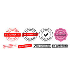 Be Authentic Rubber Stamp And Label Sticker Sign